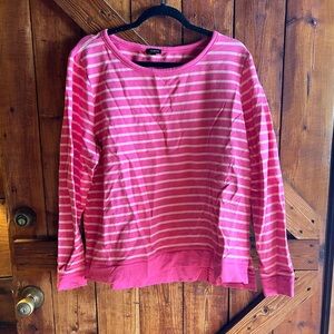 Talbots Pink and White Striped Top